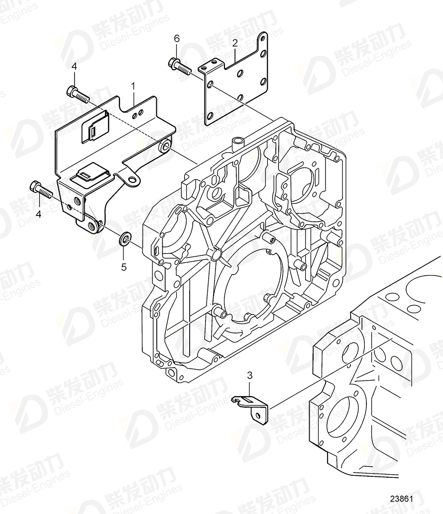 volvo penta Bracket 20797873 Drawing volvo penta Bracket 20797873 Drawing